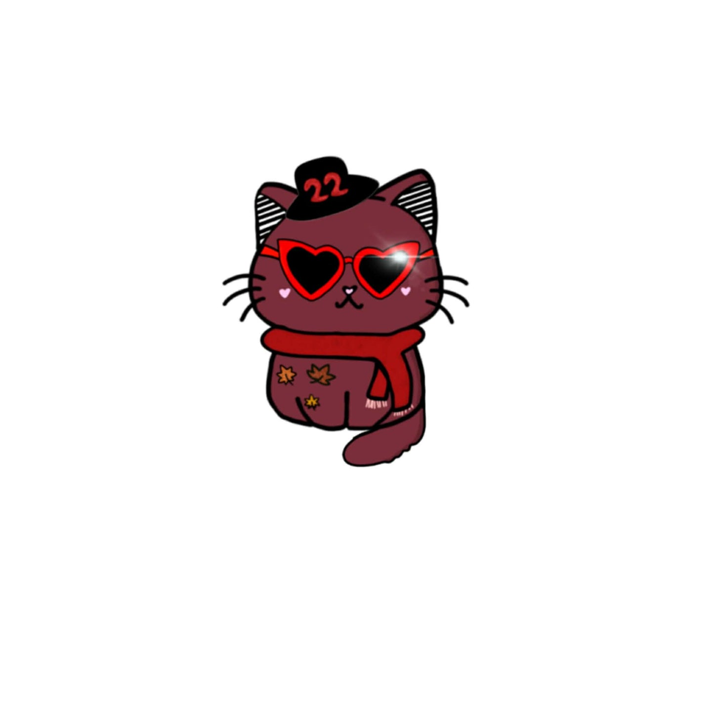 RED Cat Sticker